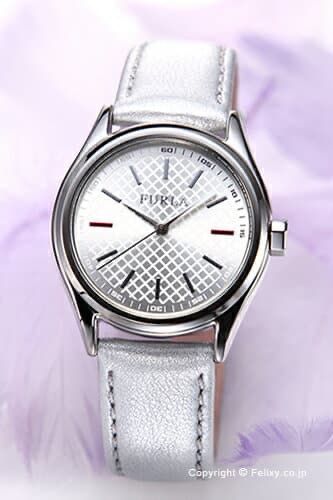 Furla часовник естествена кожа в сребисто