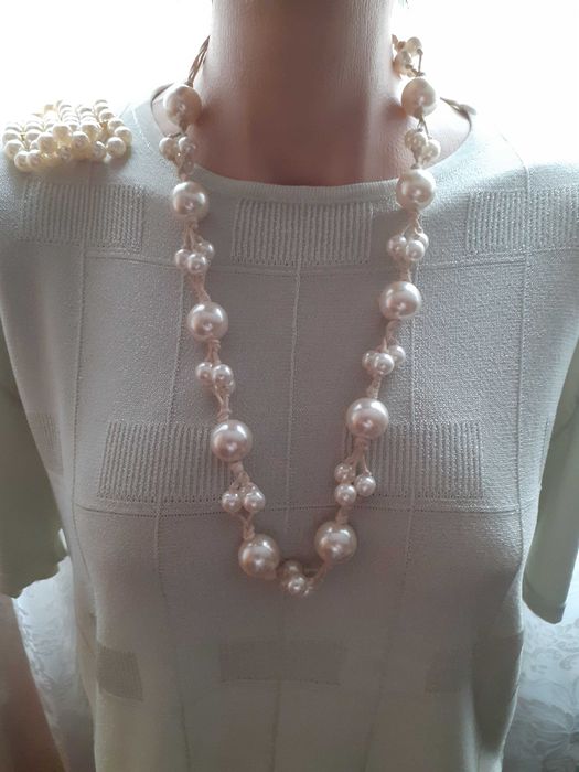 Set perle: colier și brățară