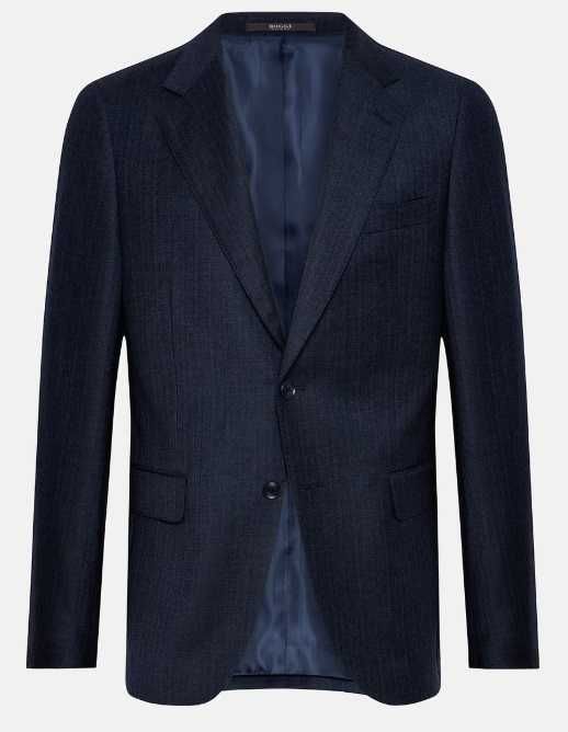 Sacou blazer 40 L slim Massimo Dutti NOU lana Finest Italian navy