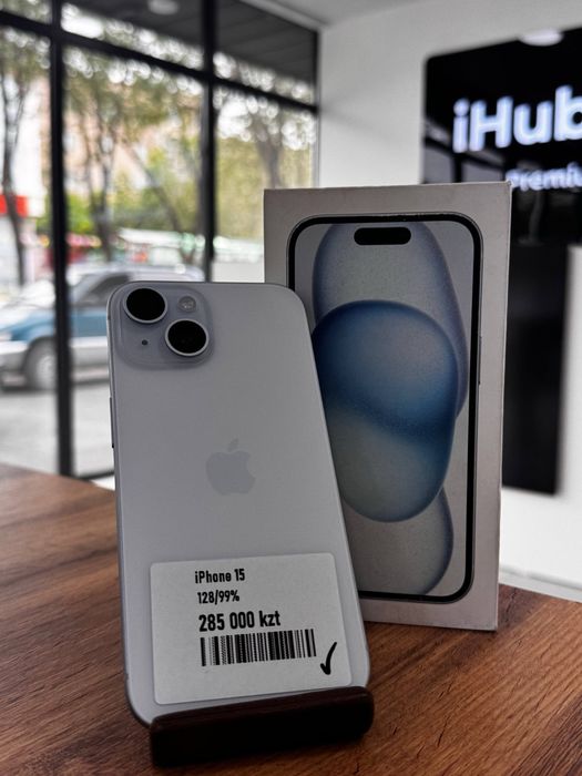 iPhone 15•128GB/99%White Айфон 15•128 ГБ/99%ақ
