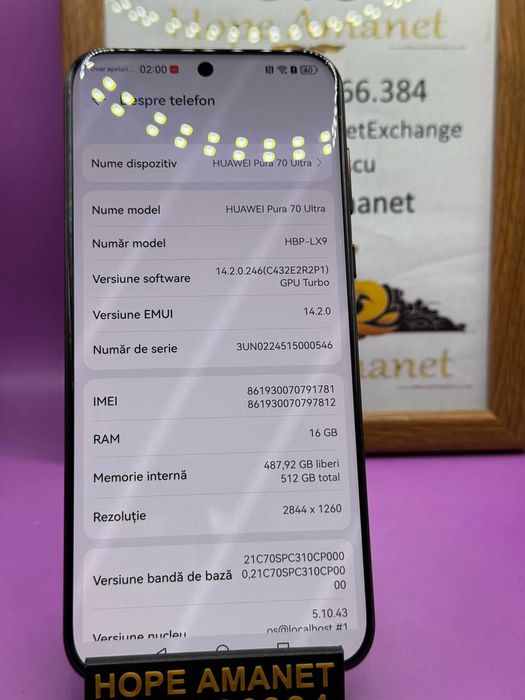 Hope Amanet P2 -HUAWEI PURA 70 512GB/ 16GB