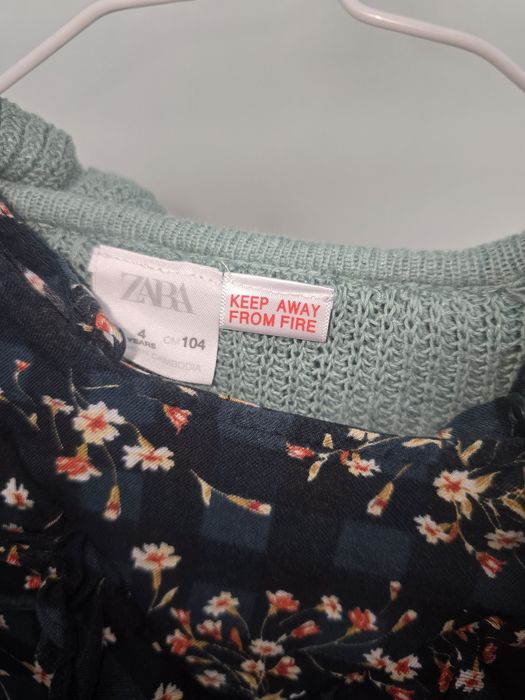 Сет zara рокля с жилетка за момиче