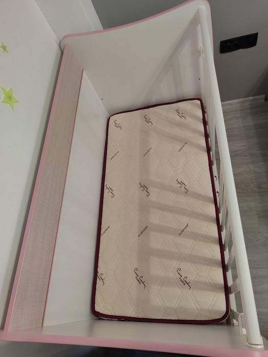 Бебешко дървено легло Lorelli Matrix Розово