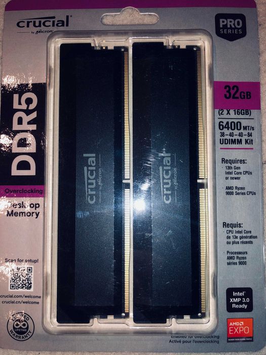 Нови! Рам памети DDR5 32GB Corsair, G.skill, Kingston, Crucial, Klevv