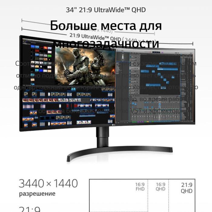 Monitor LG 34WL85C-B UltraWide(Curved)