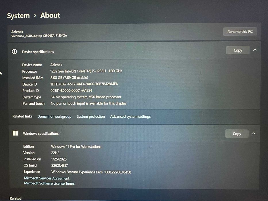 Noutbook Asus I5