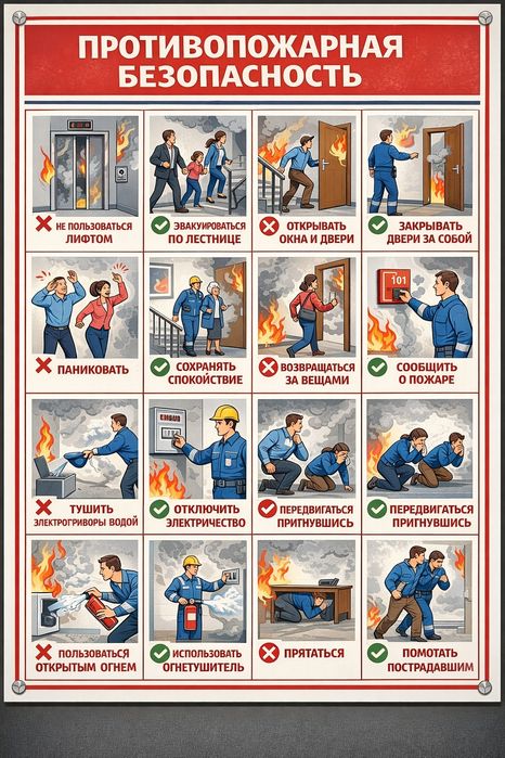 Плакаты и инструкции по технике безопасности под заказ