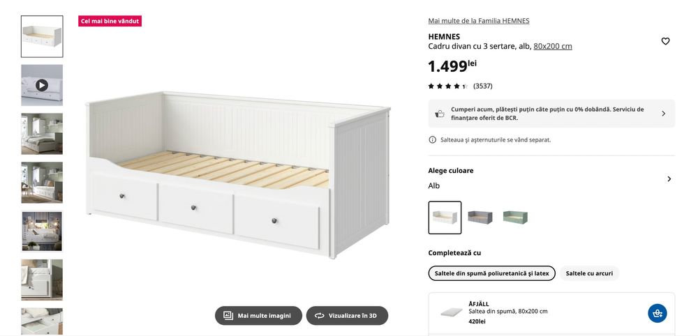 Cadru divan ce se transforma in pat dublu IKEA