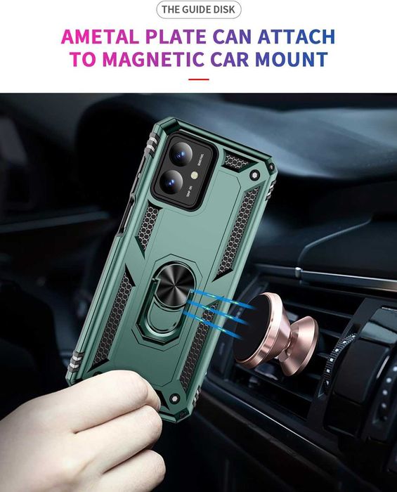 Husa antisoc hybrid ARMOR cu inel pentru Motorola G14