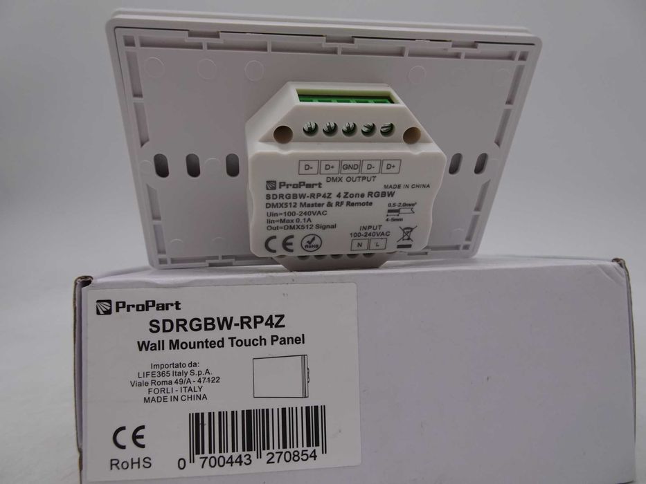 Telecomandă RGB/RGBW 4 zone RF2.4G + DMX512 per cutie 503