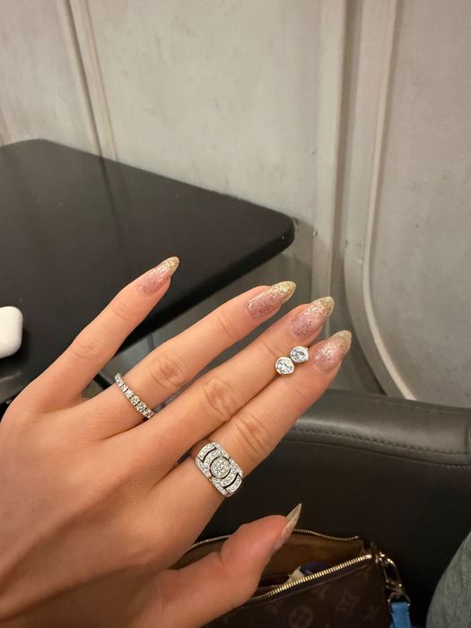 Пусеты, серьги с Цирконами серебро