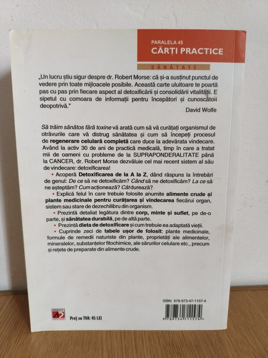 -45% Carte Sa Traim Sanatos Fara Toxine, Robert Morse, ed. Paralela 45