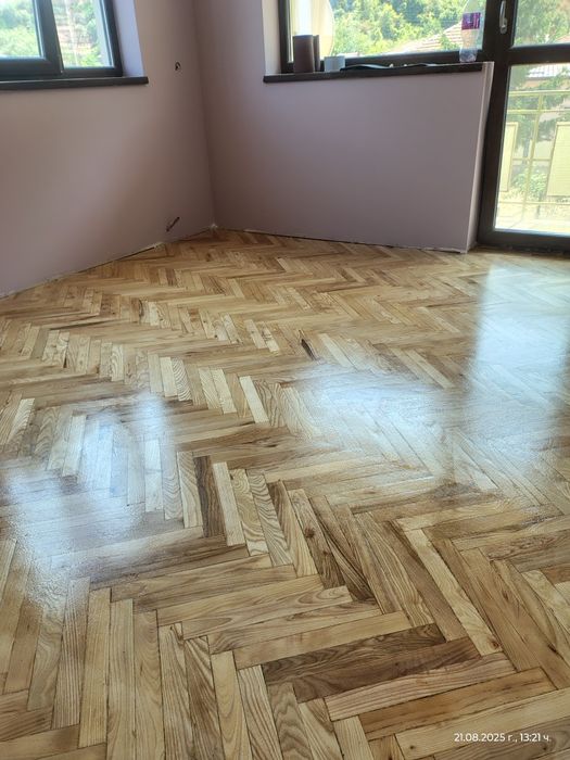 Циклене на паркет и дюшем