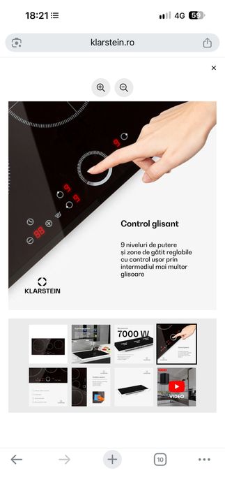 Plita Klarstein Delicatessa 80 Built-in Hob Induction