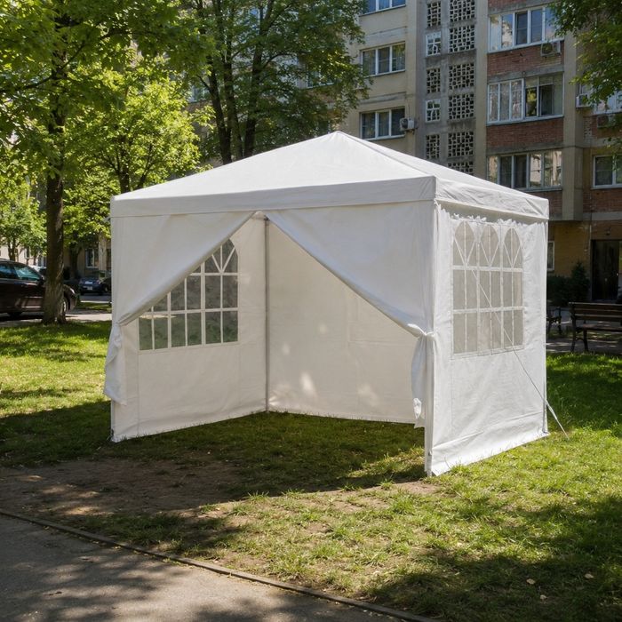 Нова голяма градинска шатра със здрава конструкция