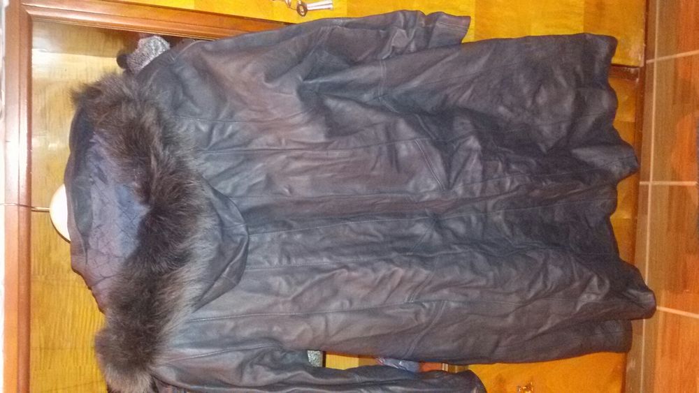 Haina piele gri inchis dama