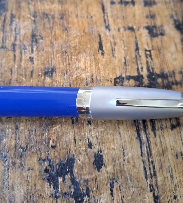 химикалка Сапи Sapi сребро със синьо Италия в кутия