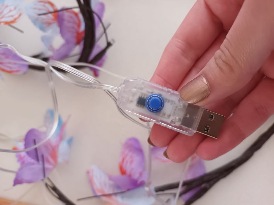 НОВА светеща клонка с пеперуди 138см, Спиди/лично предаване