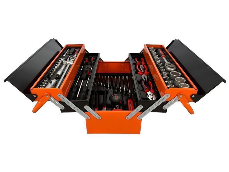 Метална кутия с инструменти, с 85 части gebo tools