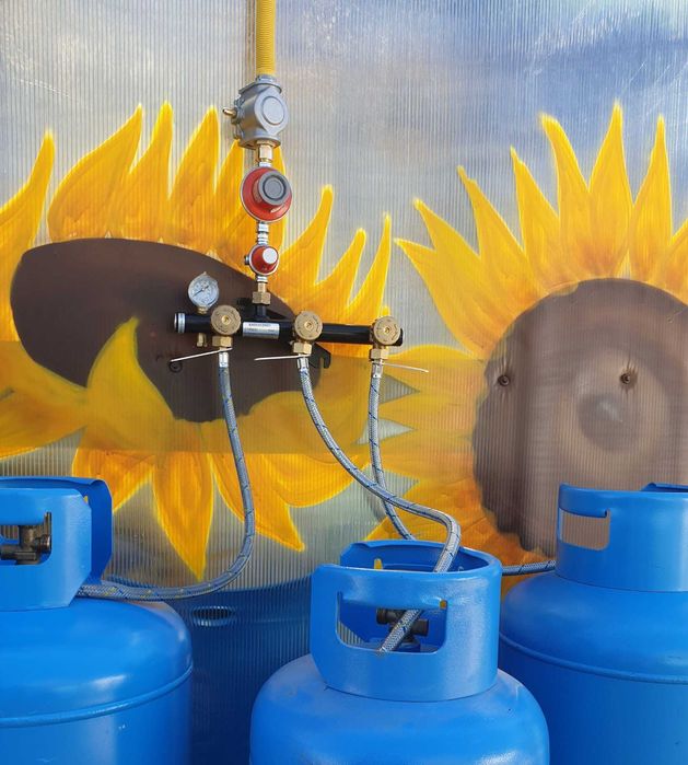 Kit 3 butelii 80 litri/GPL/Butan/Propan/Centrala/Regulator/