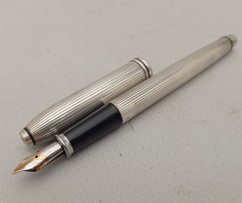 Stilou CROSS Townsend , Argint masiv, penita aur 18K bicolor, rar