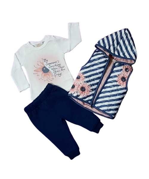 Set 3 piese , vesta , bluza maneca lunga si pantaloni