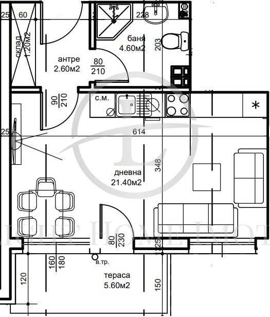 Продава се Едностаен апартамент в Пловдив, Беломорски - 47 кв.м за 1169 €/кв.м - Снимка #3
