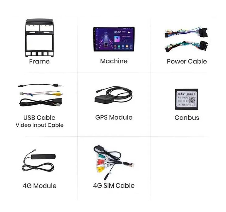 Мултимедия 9″ Android 14 VW TOUAREG I 7L CARPLAY навигация RDS DSP GPS