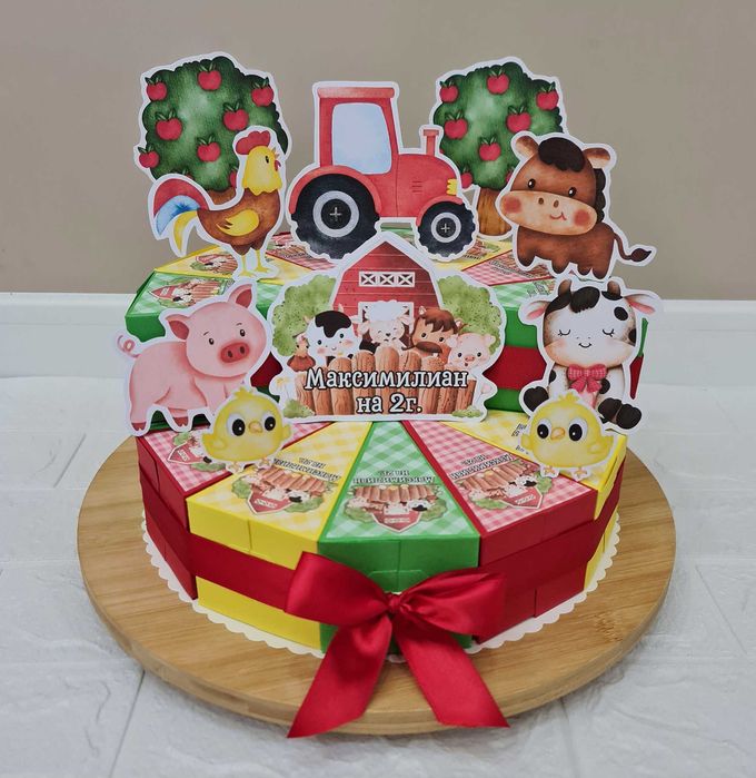 Картонена/хартиена торта с  пълнеж