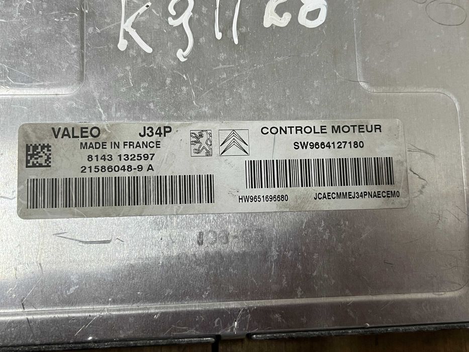 Компютър двигател ECU VALEO ВАЛЕО J34P V34.1 J34P-AAE Peugeot Citroen