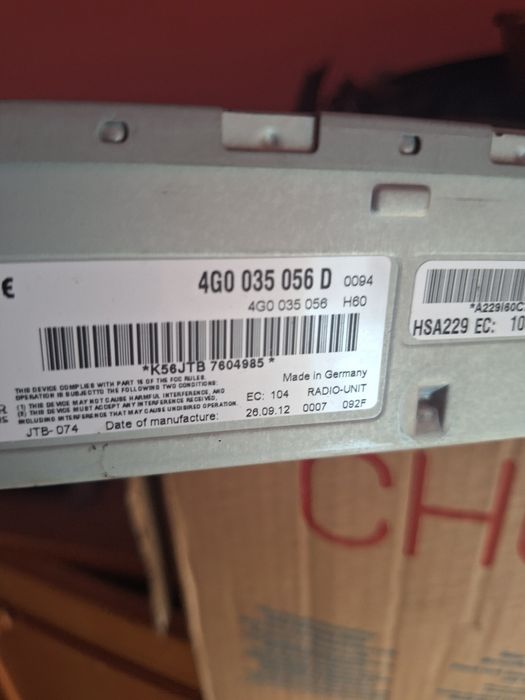 Unitate radio/radio  MMI 3G Audi A4 B8,A5 4G0035056H 4G0 035 061 sau L
