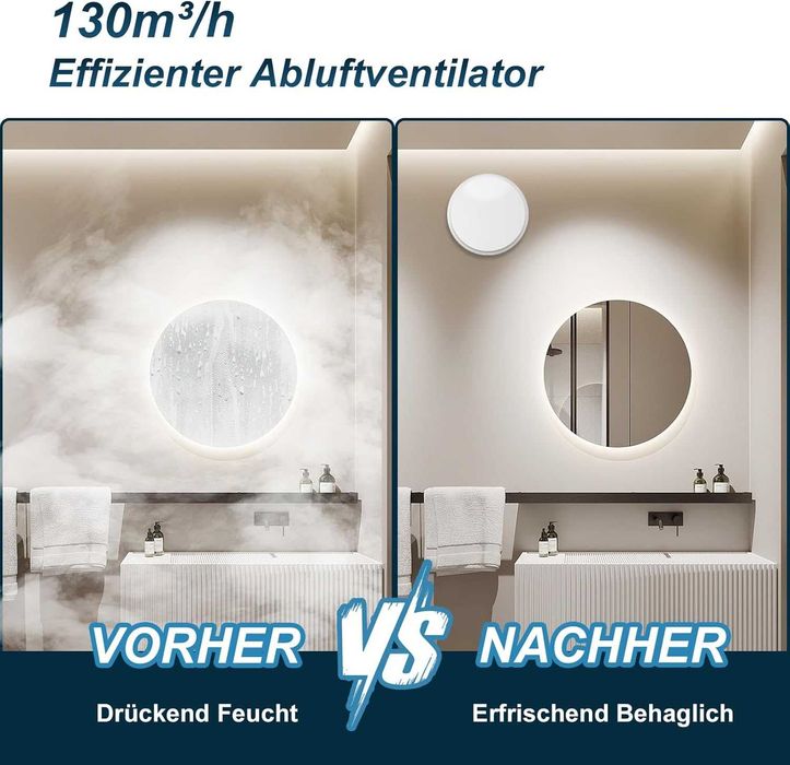 Вентилатор за баня, кухня, тоалетна, гараж SBONNI