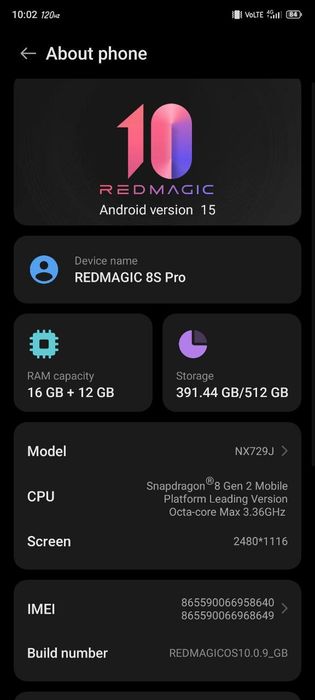 Redmegic 8s pro  16/512