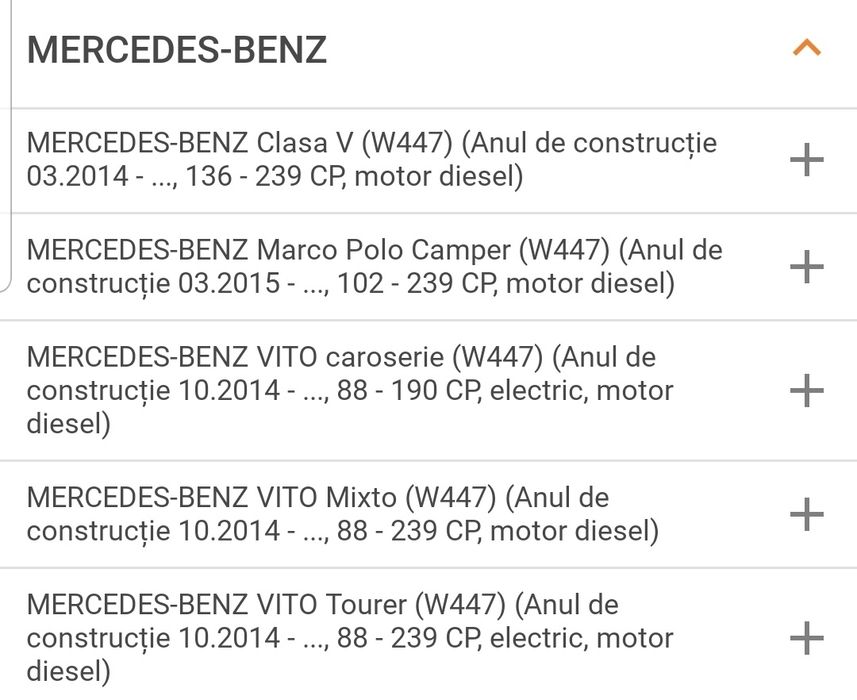 Etrier Vito 447 Viano față spate stanga dreapta dupa an 2014 noi