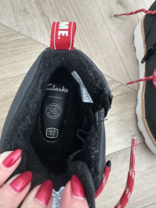Ghete Clarks pentru baieti, noi, negru, nepurtati, marimea 35