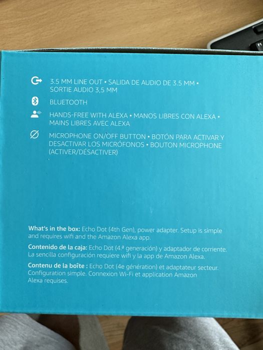 Boxa inteligenta Amazon Echo Dot 4, Alexa, Wi-Fi, Bluetooth, sigilata