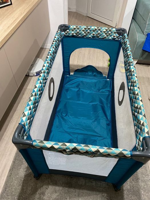 Pătuț pliant Lionelo Stefi 120x60 cm – Green Turquoise