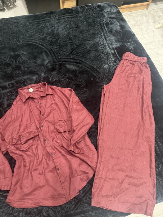 Лен костюм двойка женская чистый лён 100%