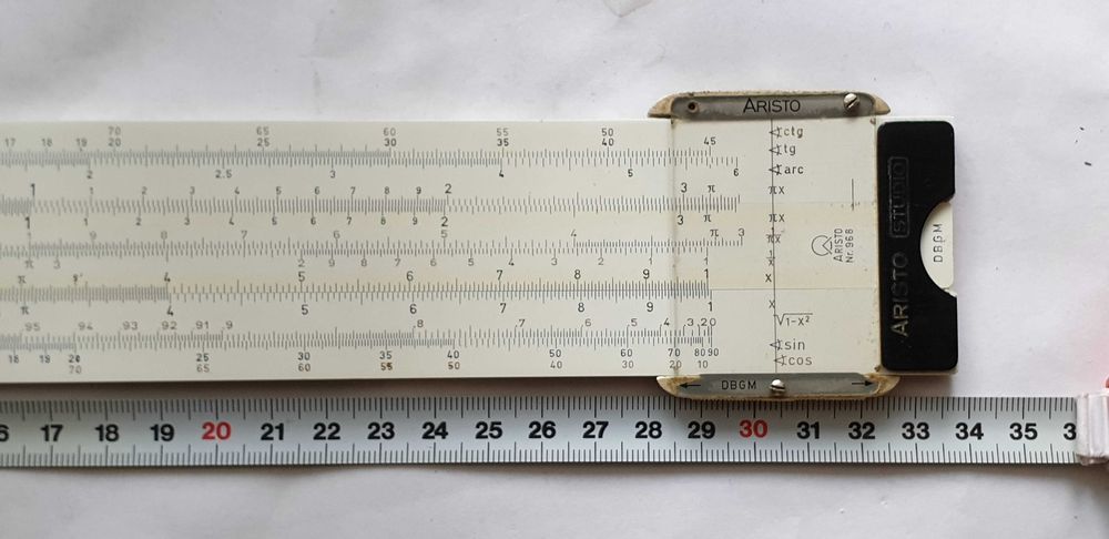 Rigla de calcul ARISTO STUDIO 968, versiunea rara