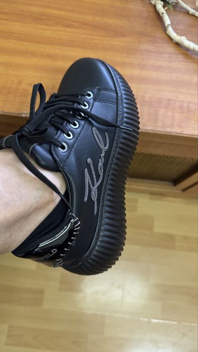 Маратонки Karl Lagerfeld,черни,естествена кожа