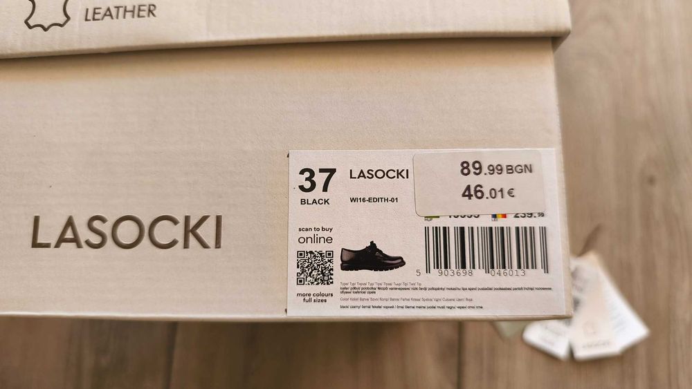 дамски обувки естествена кожа Lasocki, размер 37