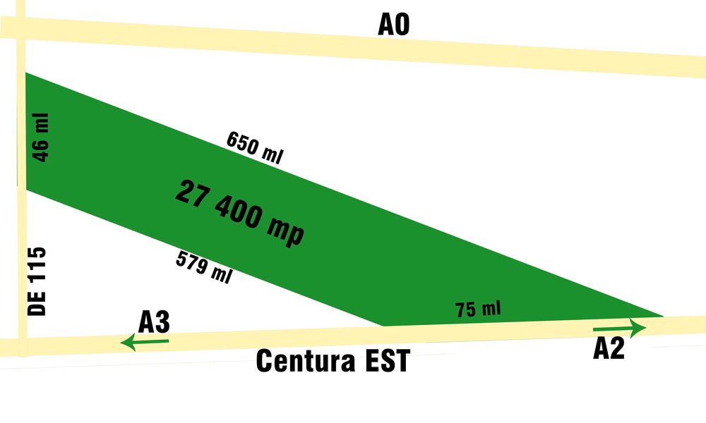 Teren 27.400 mp – Centura Est, Cernica | Acces A2 / A0