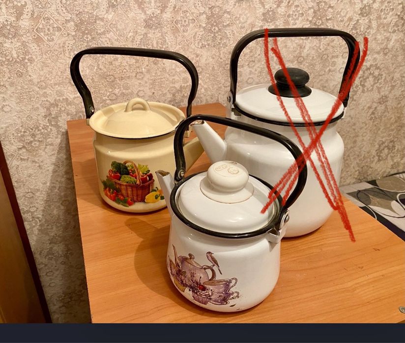 Чайники б/у эмалированные