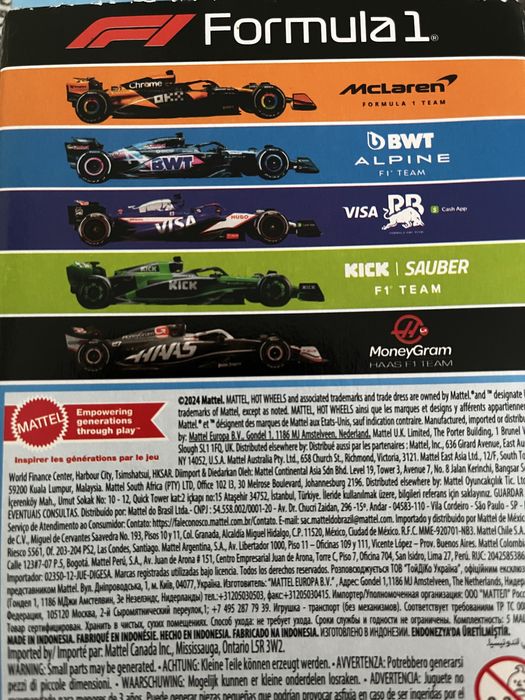 Hot Wheels Formula 1 5-Pack 2024