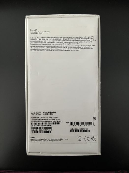 Iphone 13  128 gb  Battery Capacity 100%