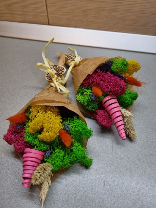 Buchete licheni și flori uscate cu mesaj