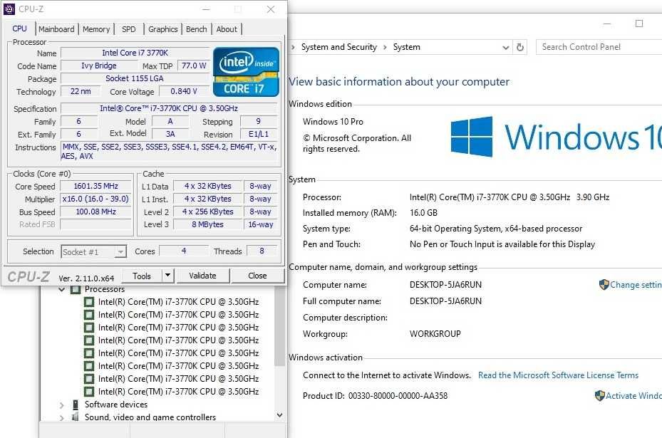 Процесор ЦПУ CPU Intel i7 3770k 3.9Ghz отключен сокет 1155