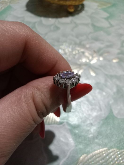 Серебро кольцо камень Аметист