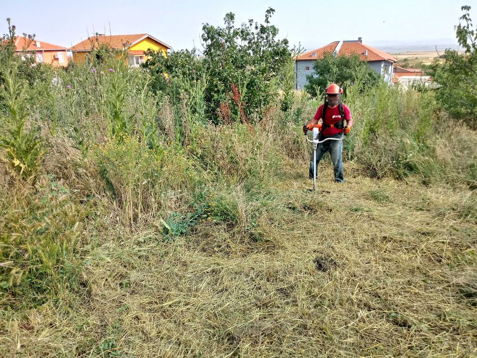 Почистване на дворове и обрасли терени в Бургаска област