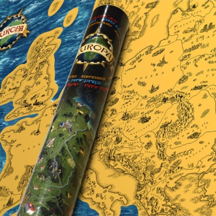 Harta razuibila a Europei DELUXE XL, 90x66 cm